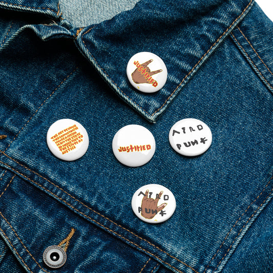 AFRO Punk Justified Set of pin buttons