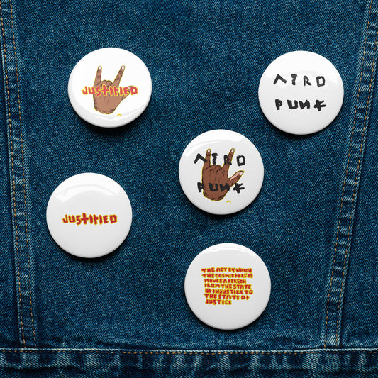 AFRO Punk Justified Set of pin buttons